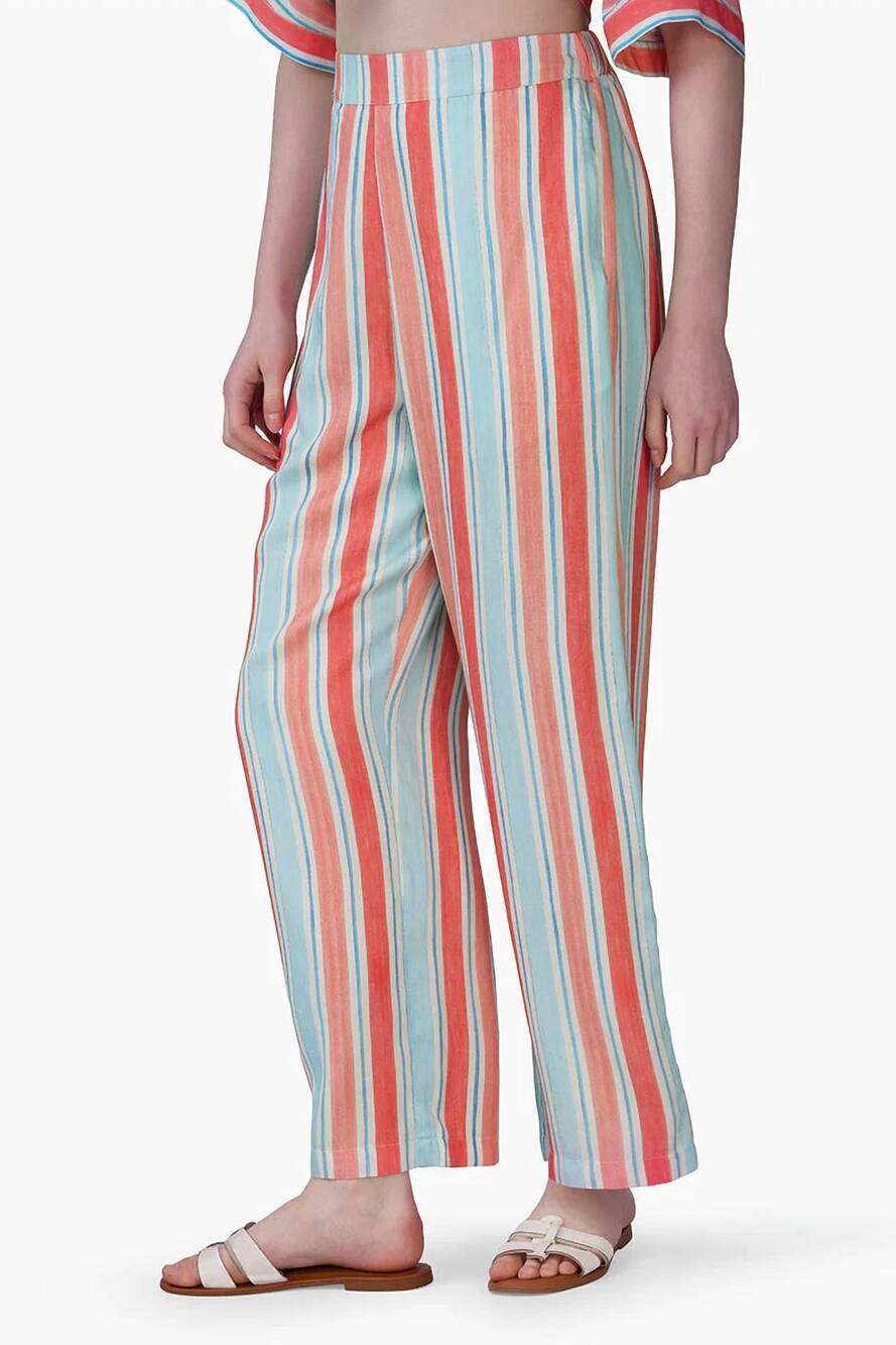 NEW AMERICA & BEYOND scarlet pant in strip print